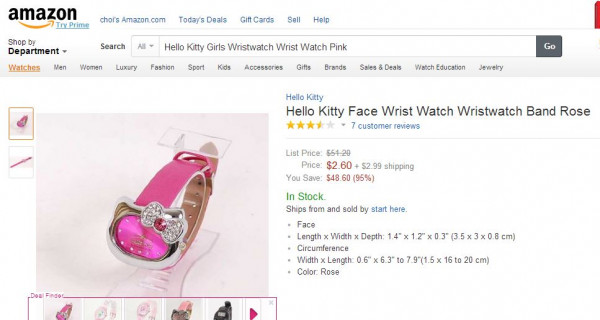 아마존 헬로키티 손목시계2.JPG