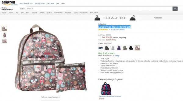 amazon LeSportsac Mini Basic Backpack3.JPG