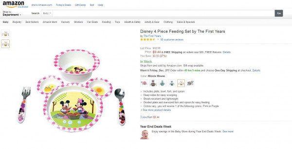 Disney 4 Piece Feeding Set by The First Years2.JPG