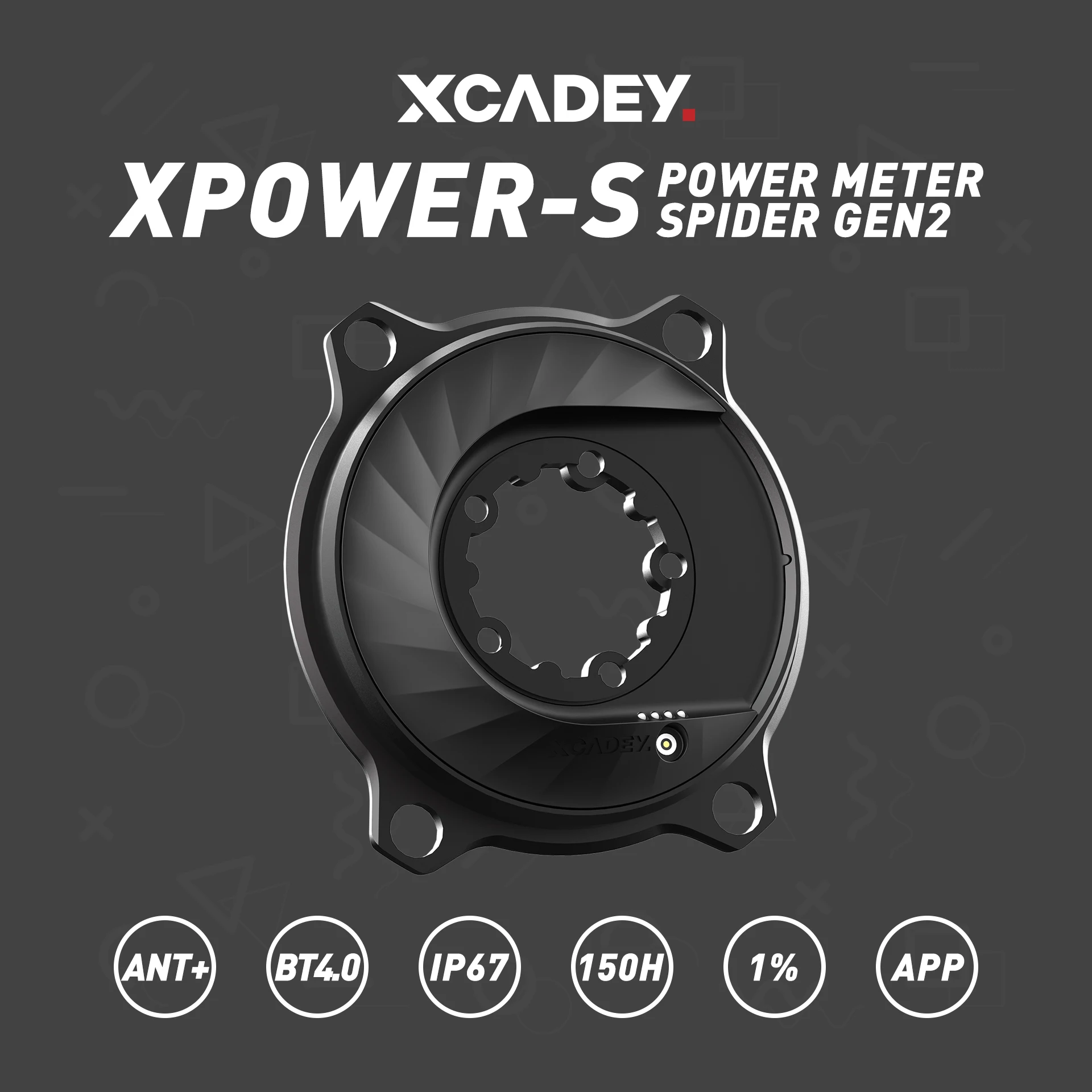 XCADEY XPOWER-S 로드 자전거 MTB 스파이더 파워미터, SRAM 로터 RaceFce 크랭크 체인 링, 104BCD 110BCD
