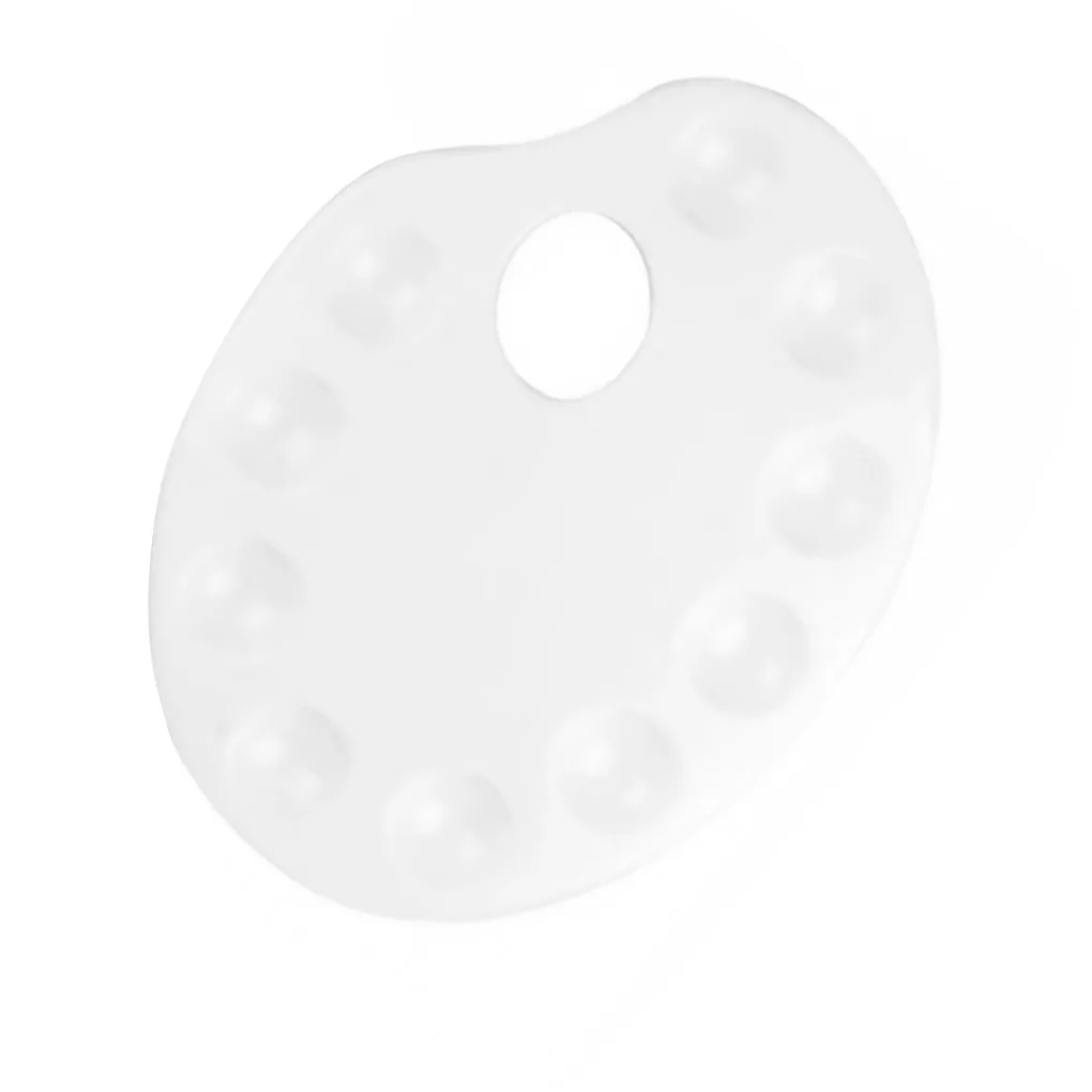 휴대용 컬러 혼합 트레이, 아티스트 팔레트, 아티스트 어린이 학생 미술 공예, 흰색 재고 있음, 10 Wells