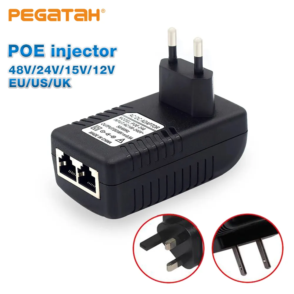 48V/12V POE 인젝터 이더넷 CCTV 전원 어댑터 0.5A /2A 24W POE IP 카메라 IP 폰 POE 스위치 전원 어댑터 EU/US 옵션 title=48V/12V POE 인젝터 이더넷 CCTV 전원 어댑터 0.5A /2A 24W POE IP 카메라 IP 폰 POE 스위치 전원 어댑터 EU/US 옵션 