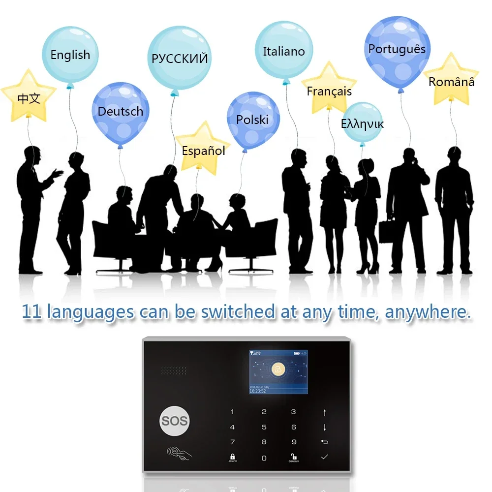 TUGARD G30 Tuya WiFi GSM 가정 안전 경보망 433MHz 무선 도난 경보기 장비는 Alexa Google APP 원격 제어로 작동합니다