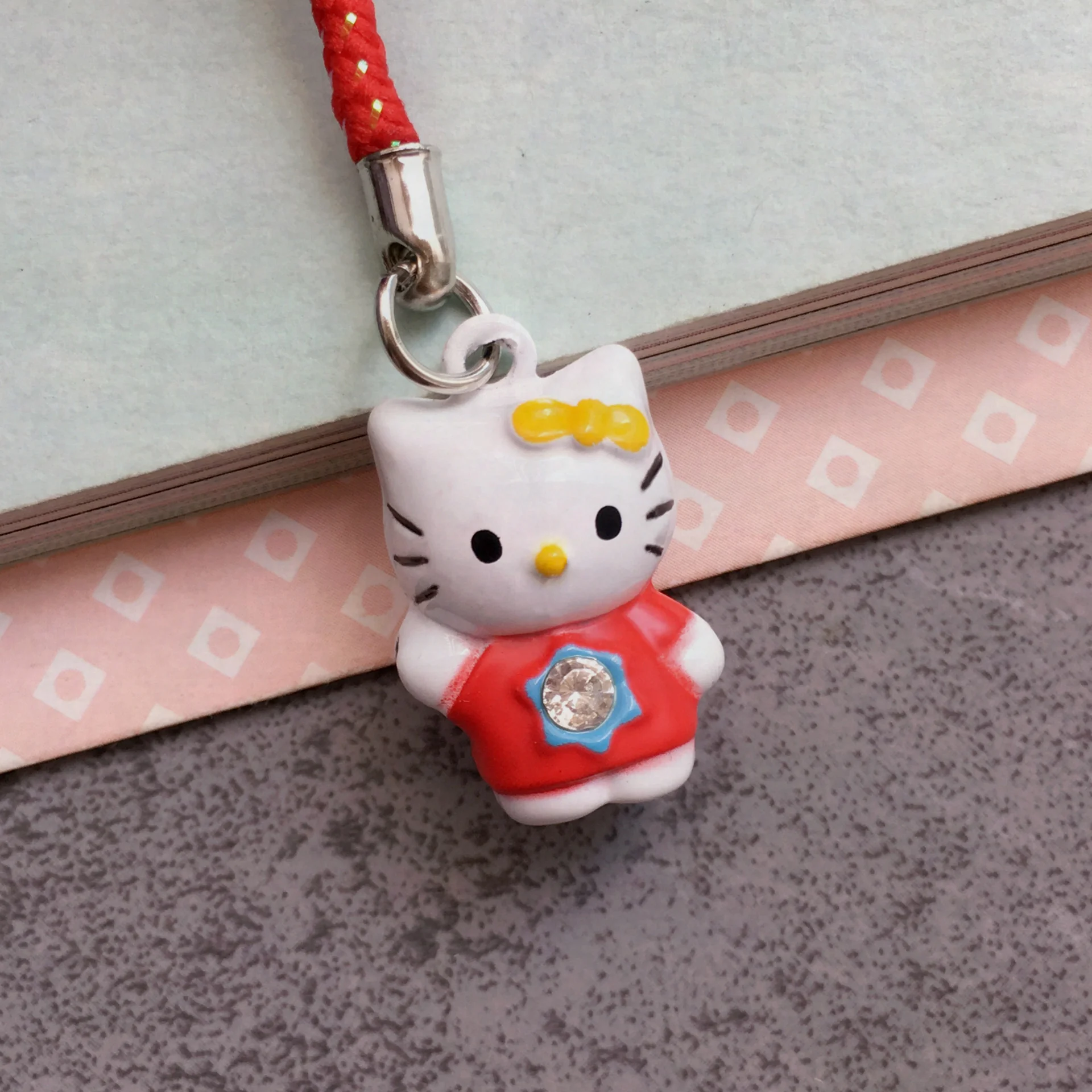 귀여운 산리오 헬로 키티 액세서리, 미니 벨 참, 휴대폰 참, 열쇠 고리, 학교 가방 장식, 여자 친구 선물