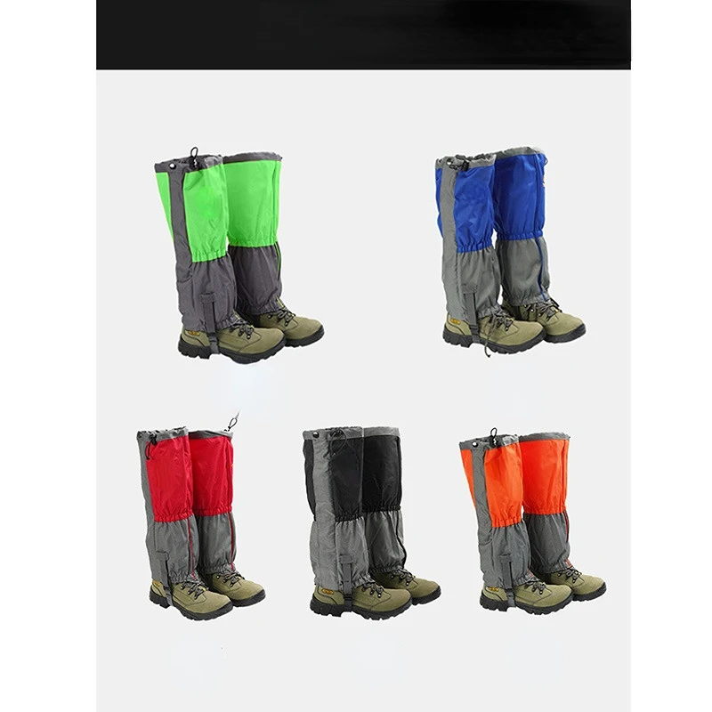 고급 남녀공용 야외 등산 스노우 방수 등산화 발 커버 게이터 스패츠, 하이킹, 사막, 모래 바람 방지 자전거 발 커버, 레그 워머