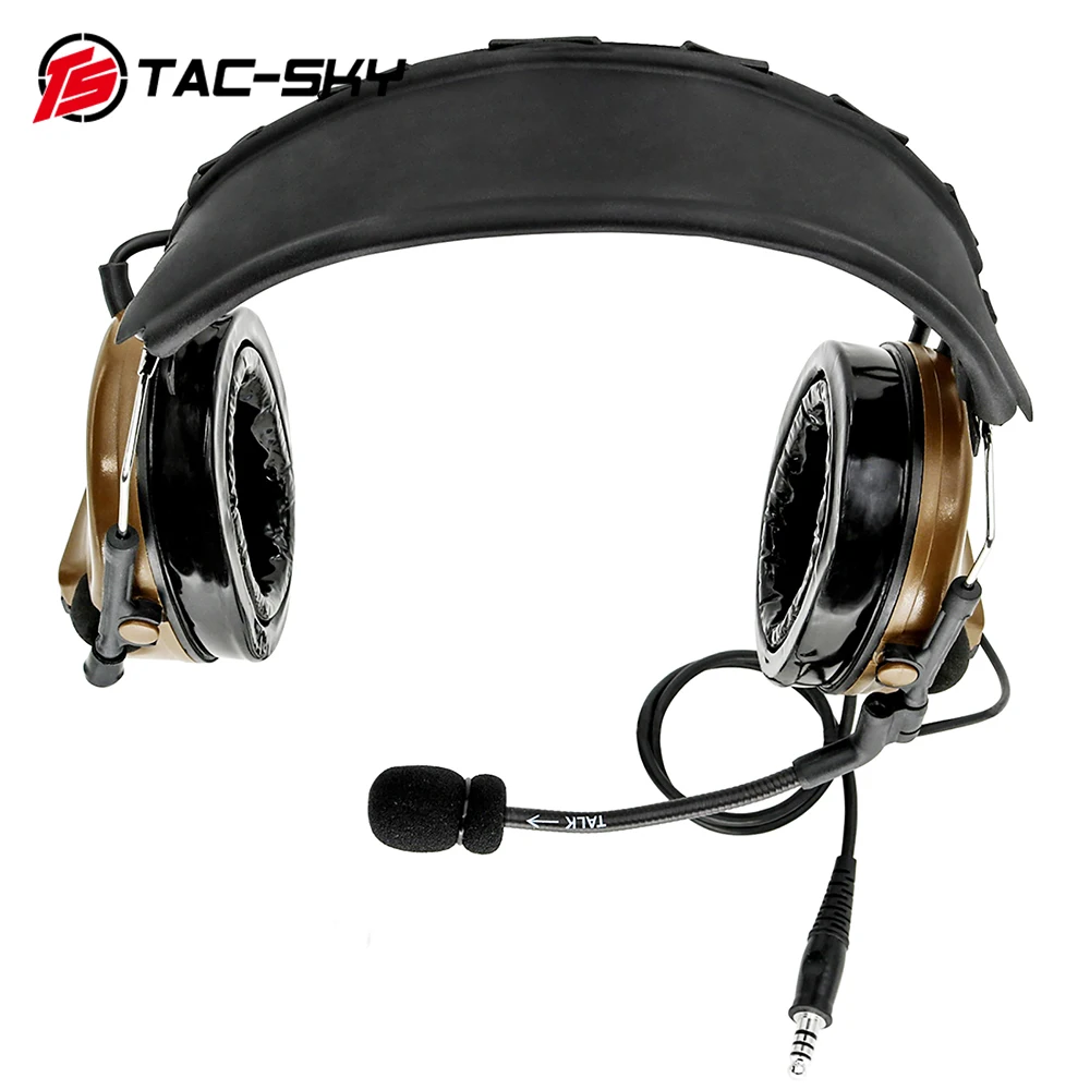 TAC-SKY COMTAC III 새로운 분리형 헤드 밴드 실리콘 이어 컵 소음 사냥 스포츠 군사 전술 헤드셋 Comtac III 헤드셋