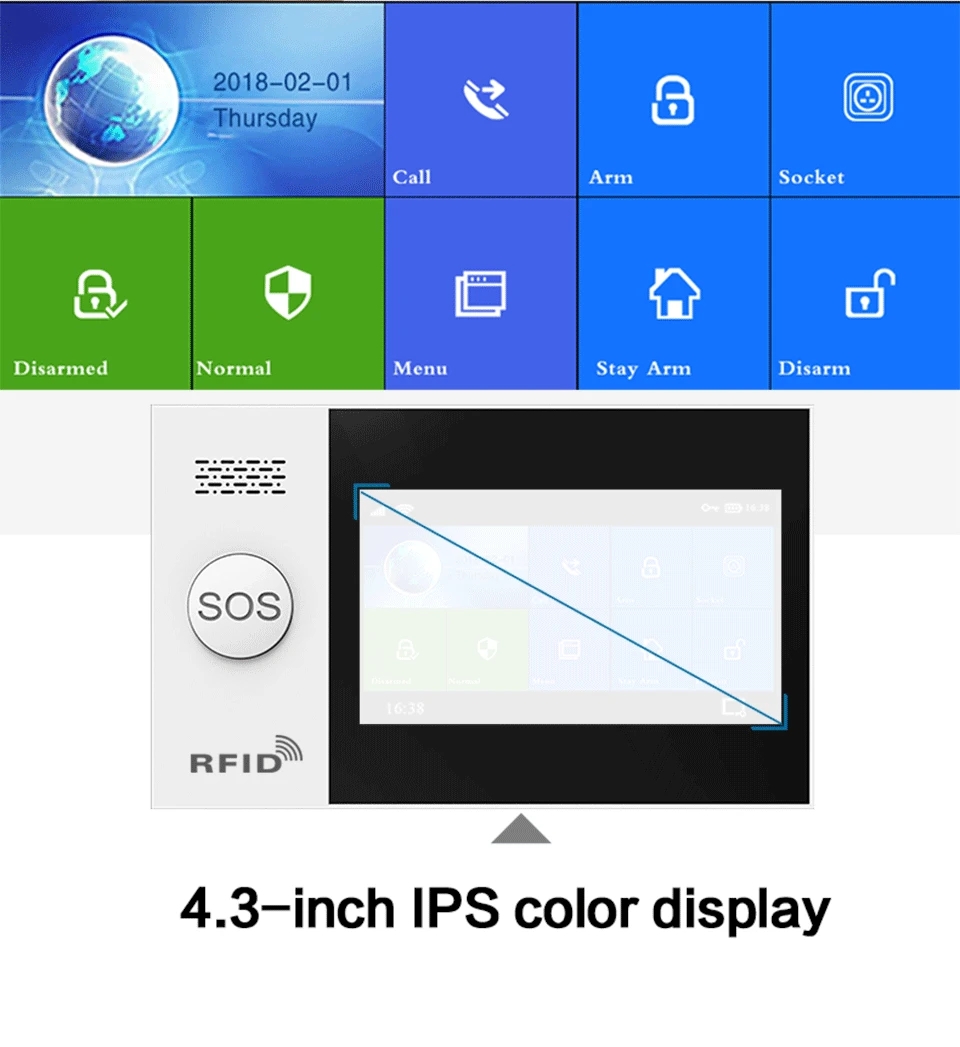 PGST PG-107 투야 무선 와이파이 도난 경보 시스템, GSM 홈 시큐리티, 모션 감지 센서 탑재, 앱 제어, 알렉사 지원