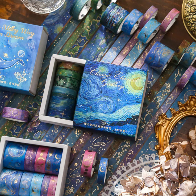 와시 테이프 문구 용품 스티커 와시 테이프 별이 빛나는 하늘 소재 금박 일기 빈티지 스크랩북 Adesiva, 10 개/세트 와시 테이프 세트 당 10 롤, 귀여운 재료, 워시테이프 접착제, 스크랩북 사쿠라 종이, 일기 장식, 꽃 스티커 문구 와시 테이프 세트 당 10 롤, 귀여운 재료, 워시테이프 접착제, 스크랩북 사쿠라 종이, 일기 장식, 꽃 스티커 문구 title=와시 테이프 문구 용품 스티커 와시 테이프 별이 빛나는 하늘 소재 금박 일기 빈티지 스크랩북 Adesiva, 10 개/세트 와시 테이프 세트 당 10 롤, 귀여운 재료, 워시테이프 접착제, 스크랩북 사쿠라 종이, 일기 장식, 꽃 스티커 문구 와시 테이프 세트 당 10 롤, 귀여운 재료, 워시테이프 접착제, 스크랩북 사쿠라 종이, 일기 장식, 꽃 스티커 문구