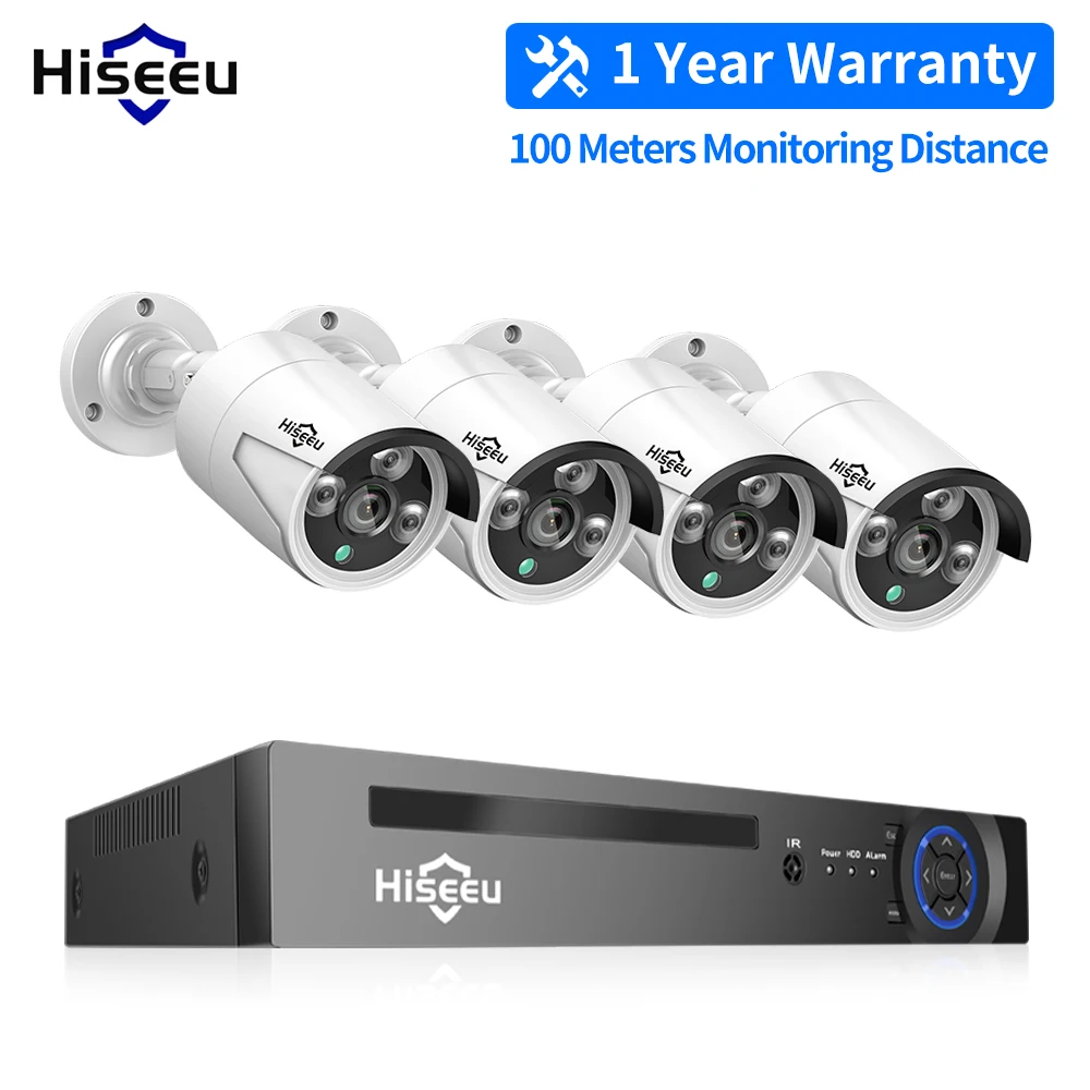Hiseeu-CCTV 보안 감시 카메라 시스템 키트 세트, 5MP 3MP 8CH POE NVR 비디오 오디오 기록 ONVIF 야외 집 방수 title=Hiseeu-CCTV 보안 감시 카메라 시스템 키트 세트, 5MP 3MP 8CH POE NVR 비디오 오디오 기록 ONVIF 야외 집 방수 
