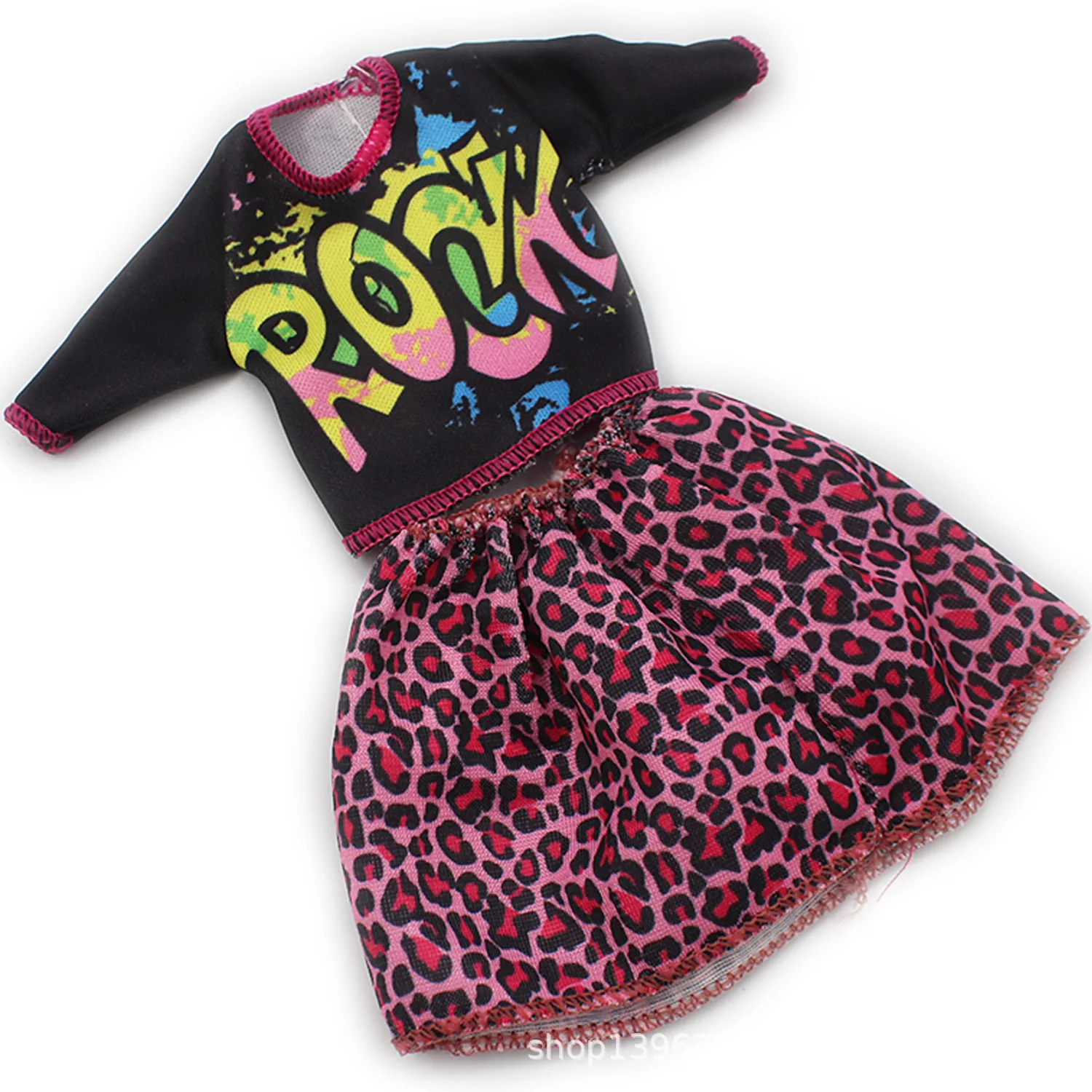 바비 인형 드레스 스커트 바지 여아 장난감, 귀여운 패턴 요가 캐주얼 스포츠웨어, 11 인치 1/6 인형 의류 액세서리