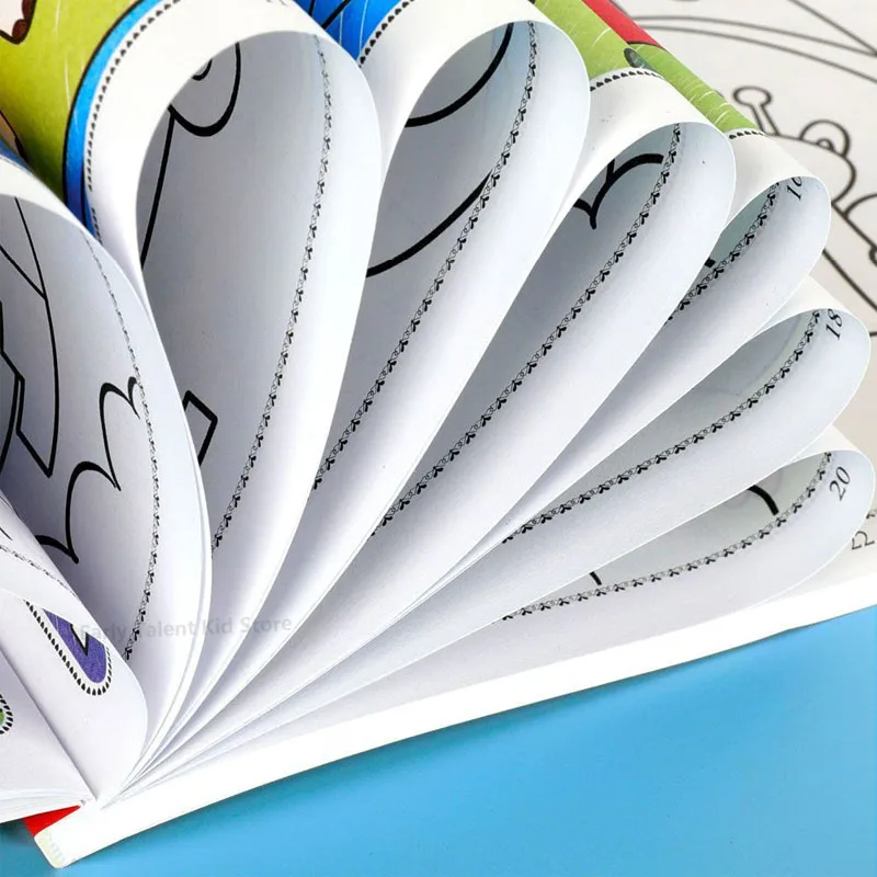 2-6 세 아동용 작은 손 색칠하기 책, 랜덤 1, 48 페이지, 어린이 그림책, 그림 그리기 배우기