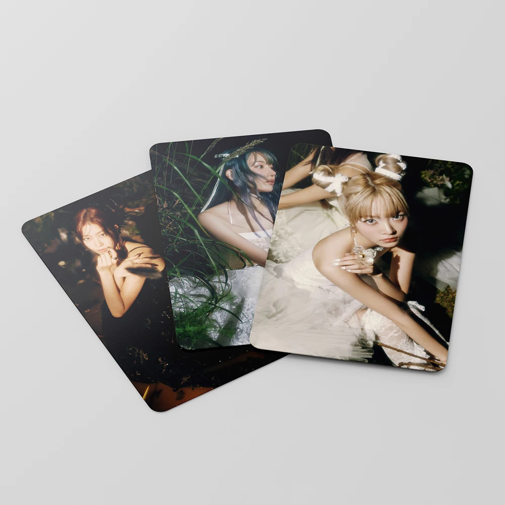 케이팝 LE SSERAFIM 안티 프레질, 신상 아블럼, 겁없는 로모 카드, 걸 그룹 포토카드, 귀여운 프린트 카드, 포스터 팬 선물, 55 개/세트