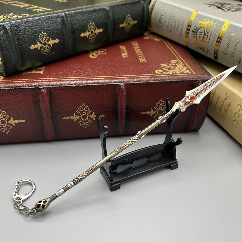 22센티미터 드라프닐 창 전신 규토스 게임 주변 금속 무기 모형 가정 장식 장식 공예품 1: 6 복고 설비 공중 투하 도매 인기 선물 새로 도착한 선물 무료 배달 가정 장식 공예품 열쇠고리 시리즈 1: 6 인형 설비 부품 남자 어린이 장난감 복고 복각 마이크로 축소 모형