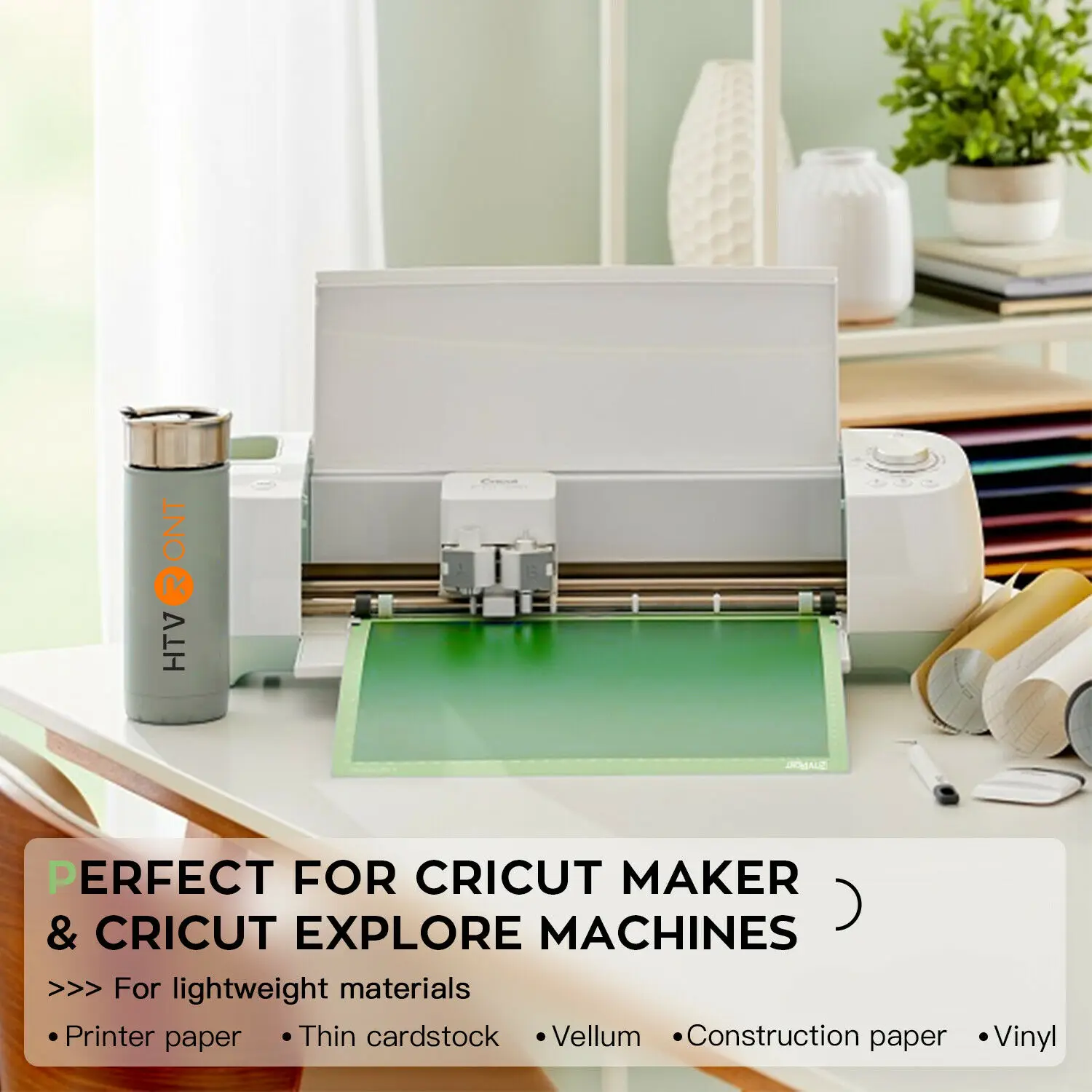 HTVRONT 혼합 색상 PVC 접착제 커팅 매트 베이스 플레이트 도구 패드, Cricut Exploe Air/Air2/Maker DIY 기계용, 12x12 인치, 6 팩