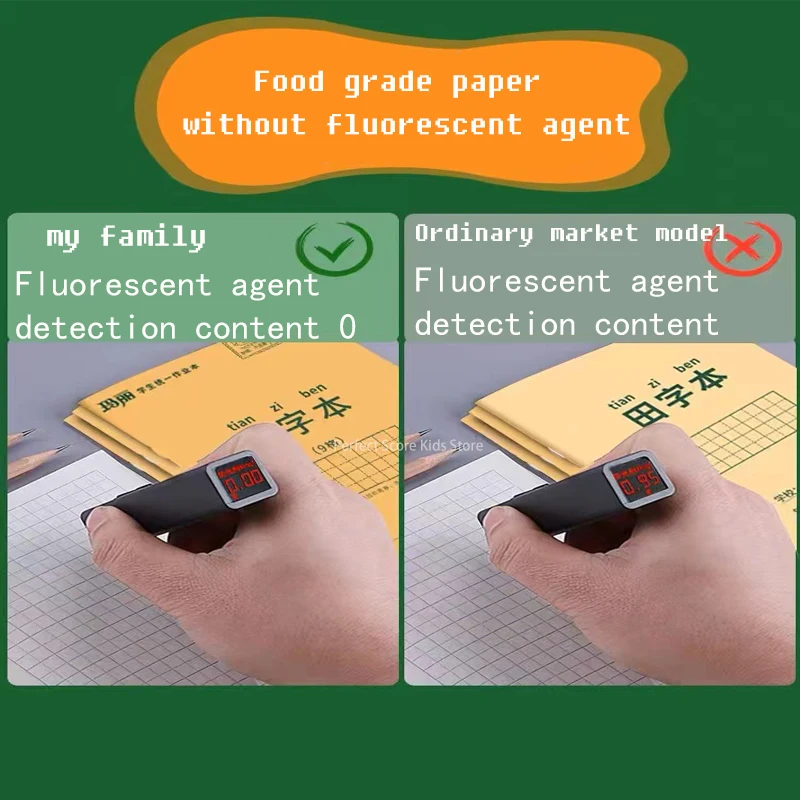 초등학생 필기 학습 한자 노트, 티안 지그 병음 수학 연습 도서, 학교 용품, 10 개