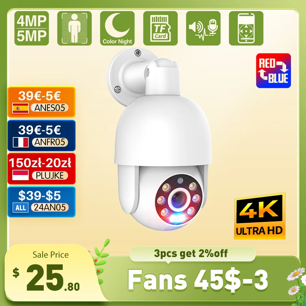 Techage 야외 방수 양방향 오디오 AI 인간 감지 보안 카메라, Xmeye NVR 시스템, ONVIF, 4MP 5MP 8MP PoE PTZ IP 카메라 title=Techage 야외 방수 양방향 오디오 AI 인간 감지 보안 카메라, Xmeye NVR 시스템, ONVIF, 4MP 5MP 8MP PoE PTZ IP 카메라