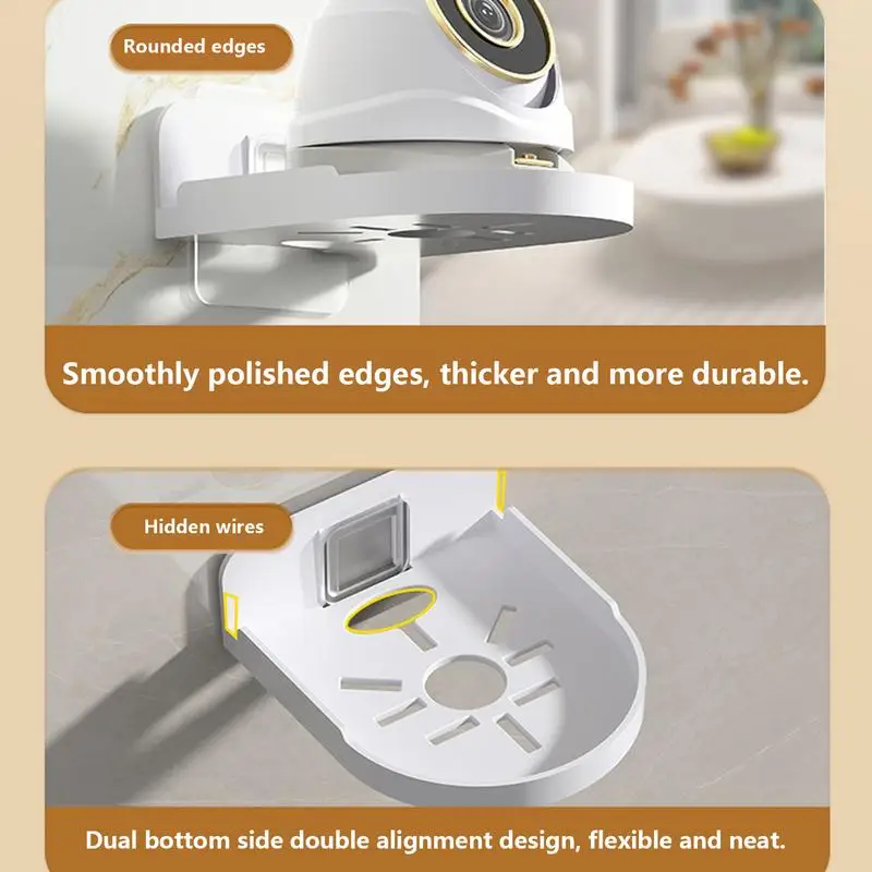 보안 카메라용 벽 마운트 플로팅 스탠드 선반, 미니 스피커, 자체 접착 펀치 프리 보안 감시 카메라 거치대