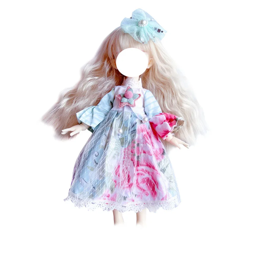 귀여운 드레스 JK 유니폼 의류, 30 cm 1/6 Bjd 바이트 인형, DIY 드레스 업 의류 스커트 패션 캐주얼 정장 양말 장난감 액세서리