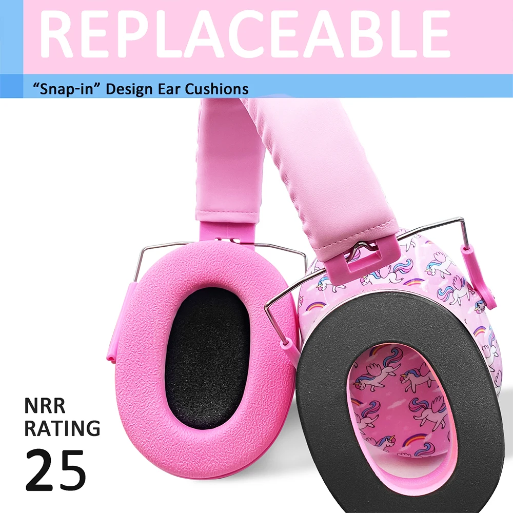 ZOHAN 어린이용 청각 안전 보호 귀마개, 수동 소음 차단, NNR 25dB, 유아 독서 및 수면