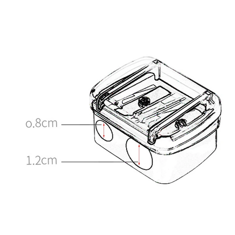 브랜드 이중 구멍 정밀 립스틱 화장품 연필 깎이, 눈썹 립 라이너 아이 라이너 연필 소녀 선물 학교 용품