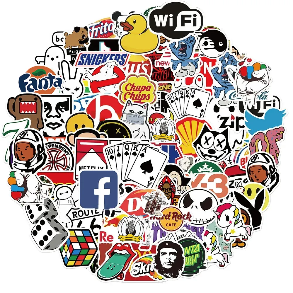 디즈니 멋진 패션 브랜드 로고 스티커, DIY 스케이트보드 노트북 수하물 자전거 오토바이 전화 자동차 스티커 데칼, 10 개, 25 개, 50 개, 100 개 title=디즈니 멋진 패션 브랜드 로고 스티커, DIY 스케이트보드 노트북 수하물 자전거 오토바이 전화 자동차 스티커 데칼, 10 개, 25 개, 50 개, 100 개 
