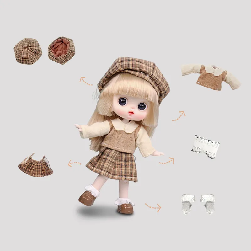 Obitsu 11 인형 의류 세트, 귀여운 캐주얼 카고 반바지, 느슨한 별 스탠드 칼라 재킷, 페니용 지퍼 포함 title=Obitsu 11 인형 의류 세트, 귀여운 캐주얼 카고 반바지, 느슨한 별 스탠드 칼라 재킷, 페니용 지퍼 포함