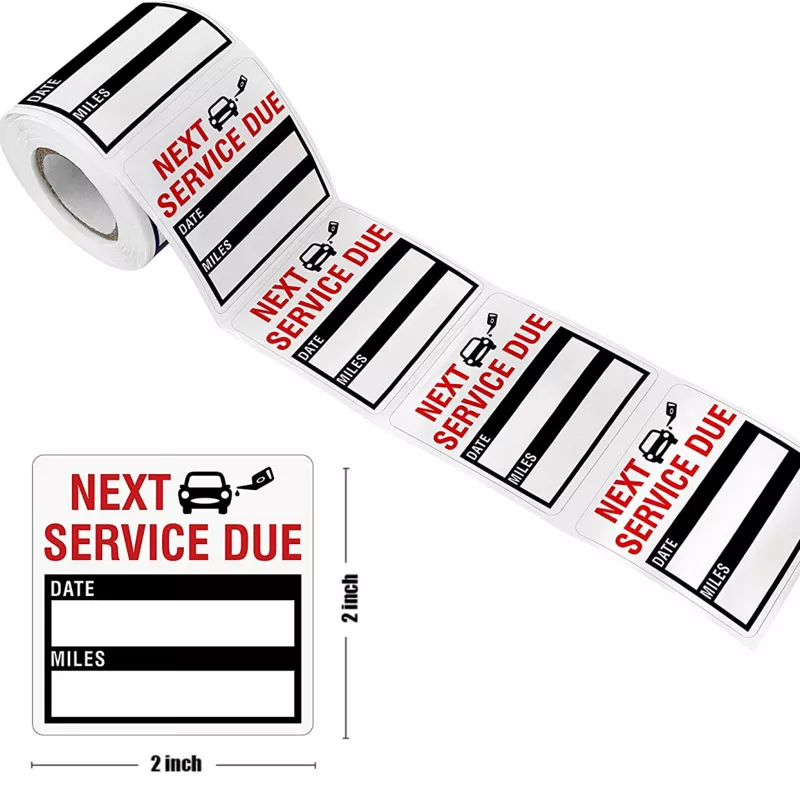 오일 교환 유지 보수 서비스 알림 스티커, 창문 스티커, 접착 라벨, 자동차 스티커, 