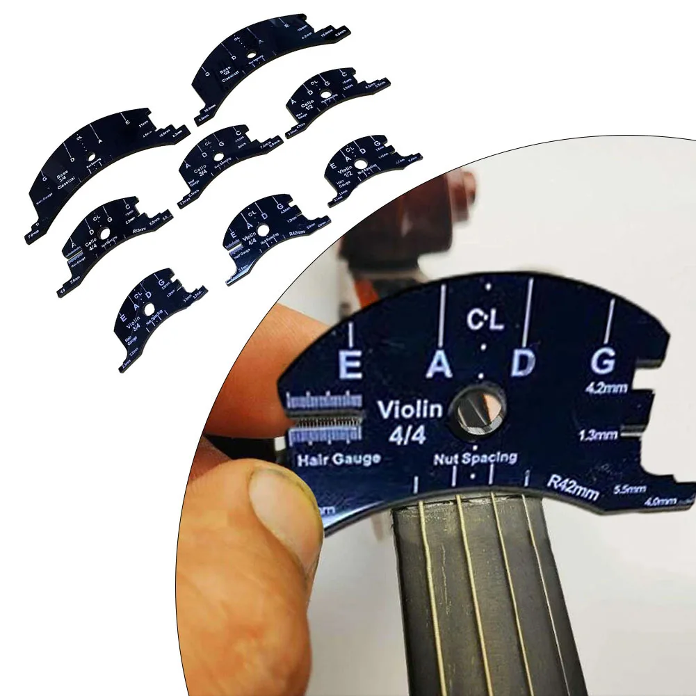 바이올린 다리 다기능 몰드 템플릿, 바이올린 다리 수리 참조 도구, 지판 스크레이퍼 제작 도구, 1/2 3/4 4/4