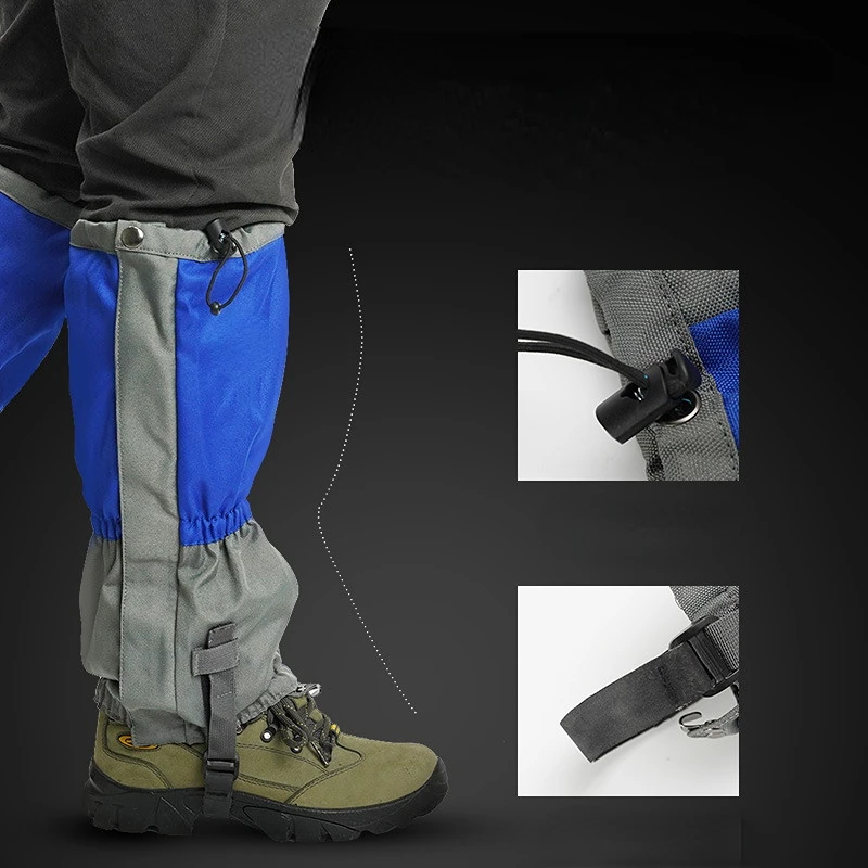 고급 남녀공용 야외 등산 스노우 방수 등산화 발 커버 게이터 스패츠, 하이킹, 사막, 모래 바람 방지 자전거 발 커버, 레그 워머
