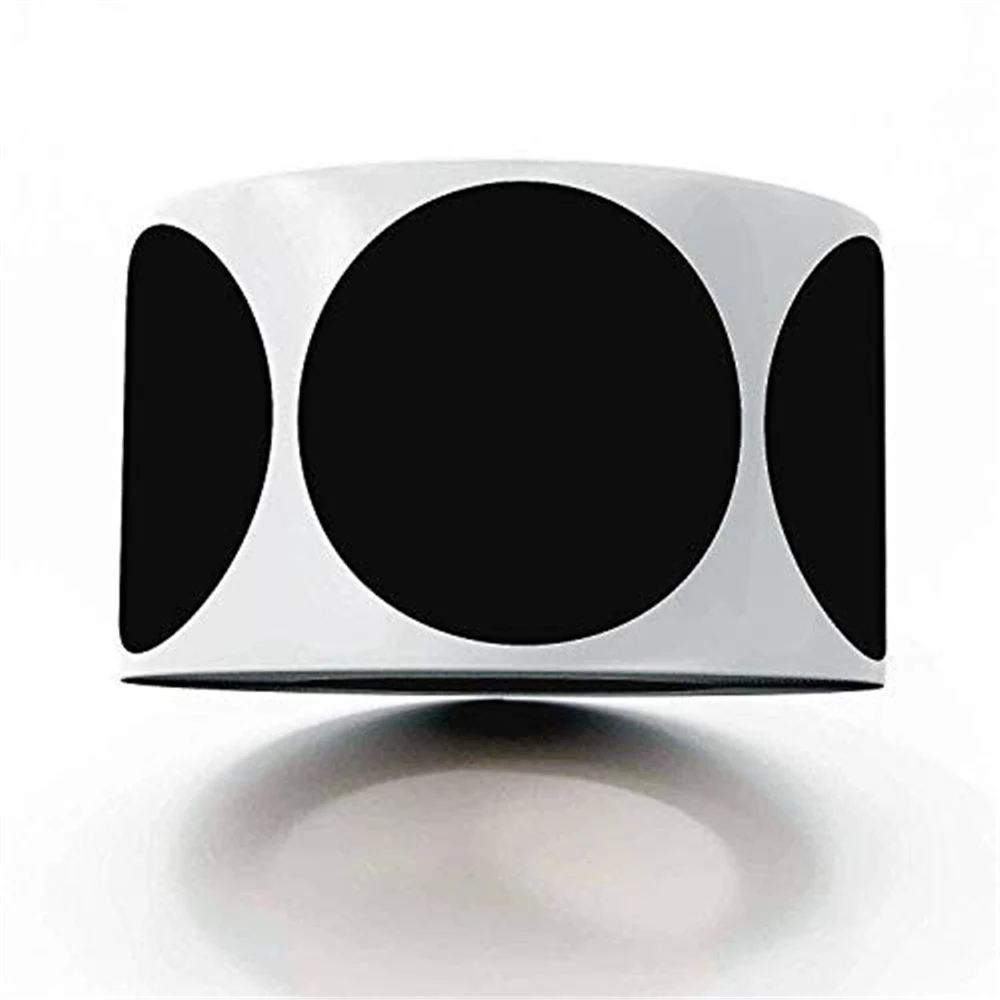 블랙 PVC 방수 라벨 스티커, 원형 필기 칠판 문구 스티커, 주방 항아리 병 마크, 120-300 개, 2 인치