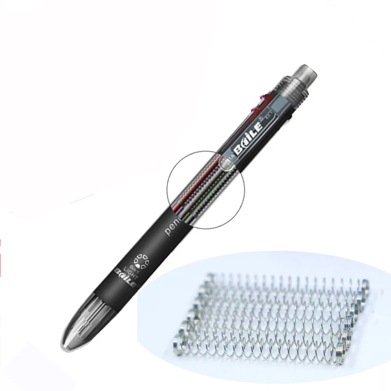 6 색 펜 크리에이티브 여러 가지 빛깔의 볼펜 5 색 볼펜 1 자동 연필 다기능 펜, 사무실 학교 공급