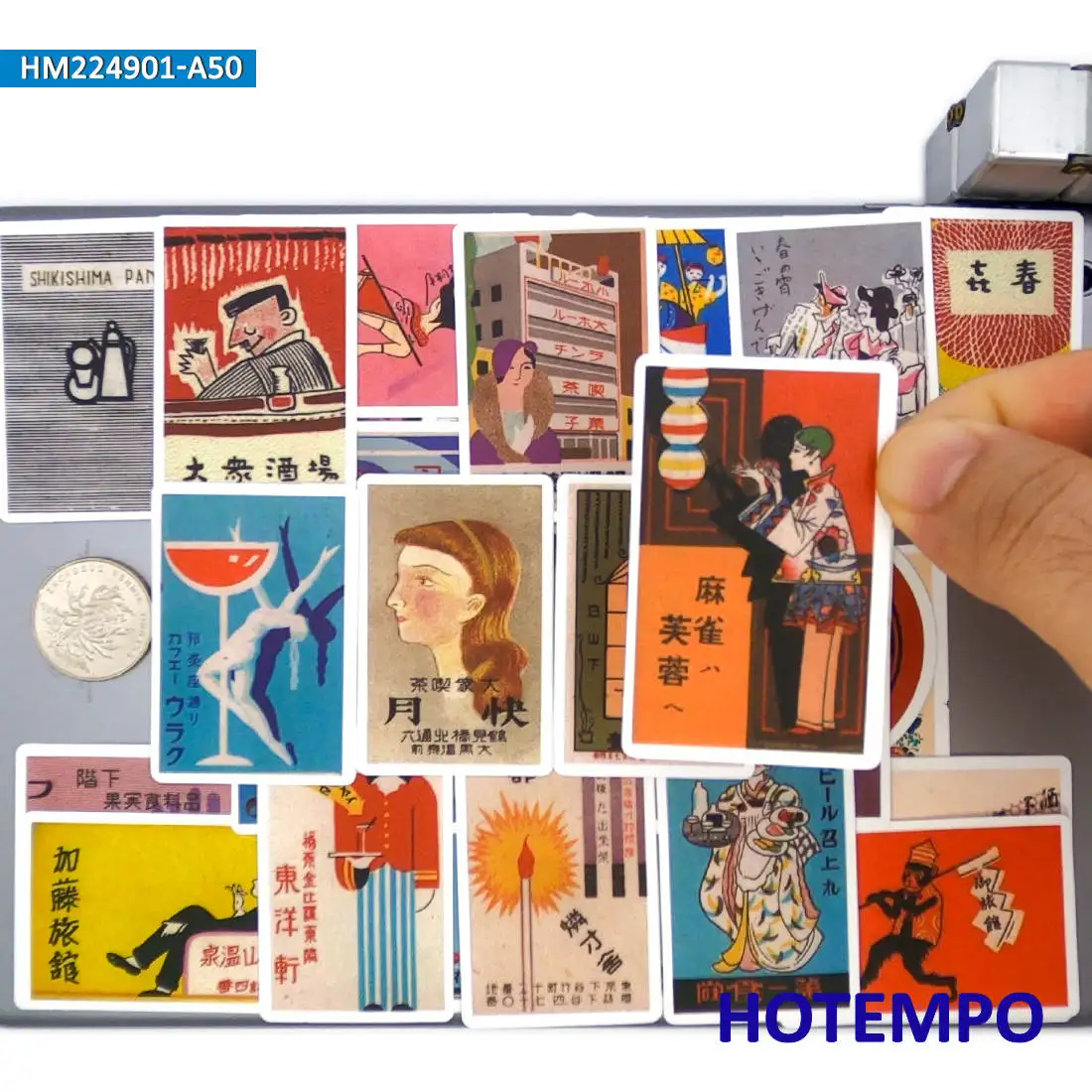 20/30/50 개, 오래된 광고 포스터 스티커, 일본식, 복고풍 여행, 재미있는 데칼, DIY 스크랩북, 수하물, 자전거 자동차, 노트북, 오토바이 기타에 적합, 전화 스티커