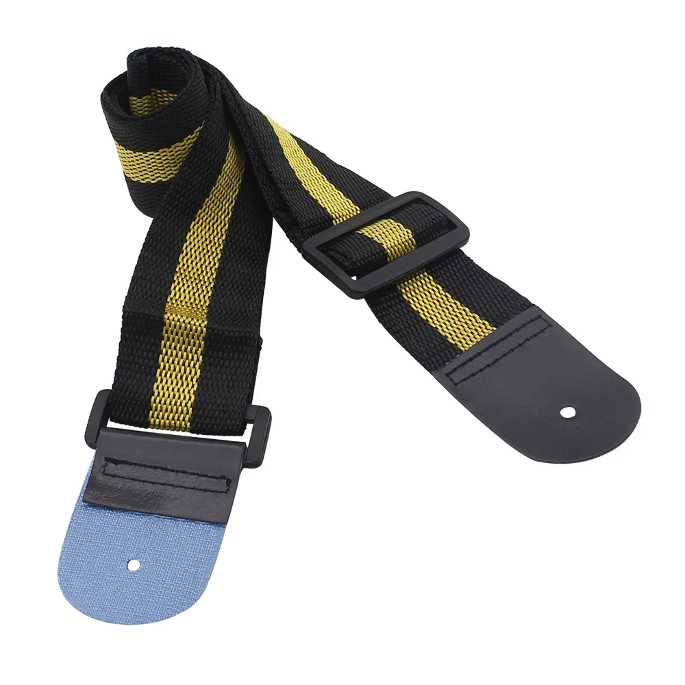 기타 스트랩 액세서리, 컬러풀 스트라이프, 조절 가능한 벨트, 나일론 가죽, 포크우드, 일렉트릭 기타 스트랩 액세서리, 1 개