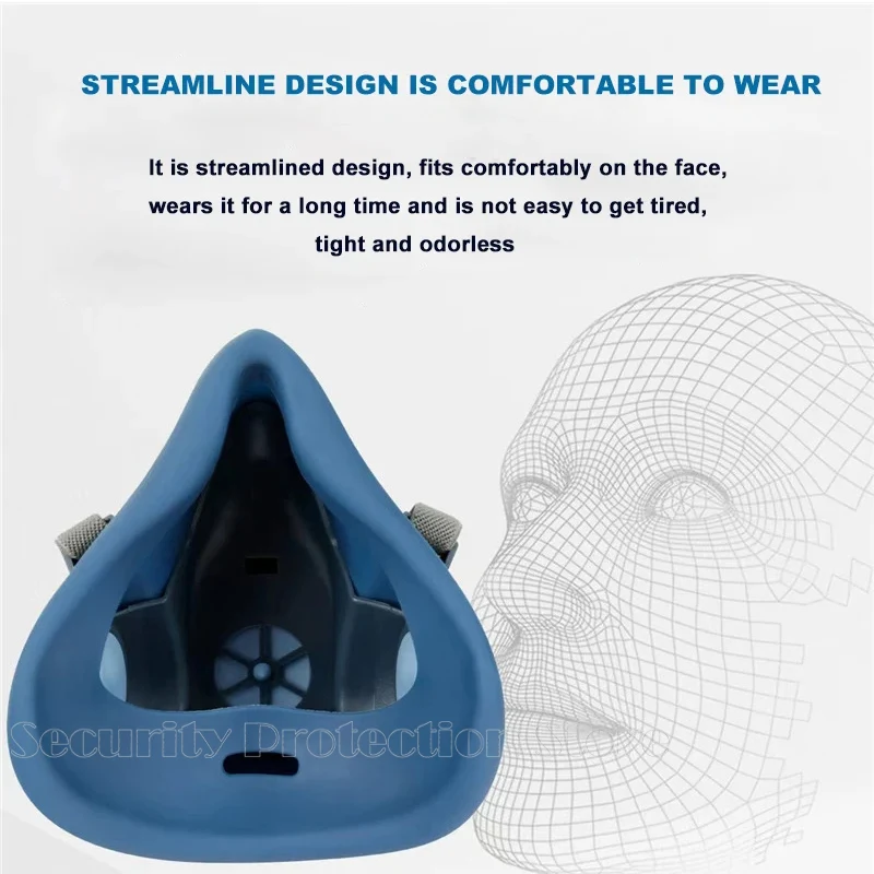 재사용 가능한 하프 페이스 피스 마스크, P100 호흡기 보호, 3m 7502 마스크용 유기 증기, 7502 + 2097