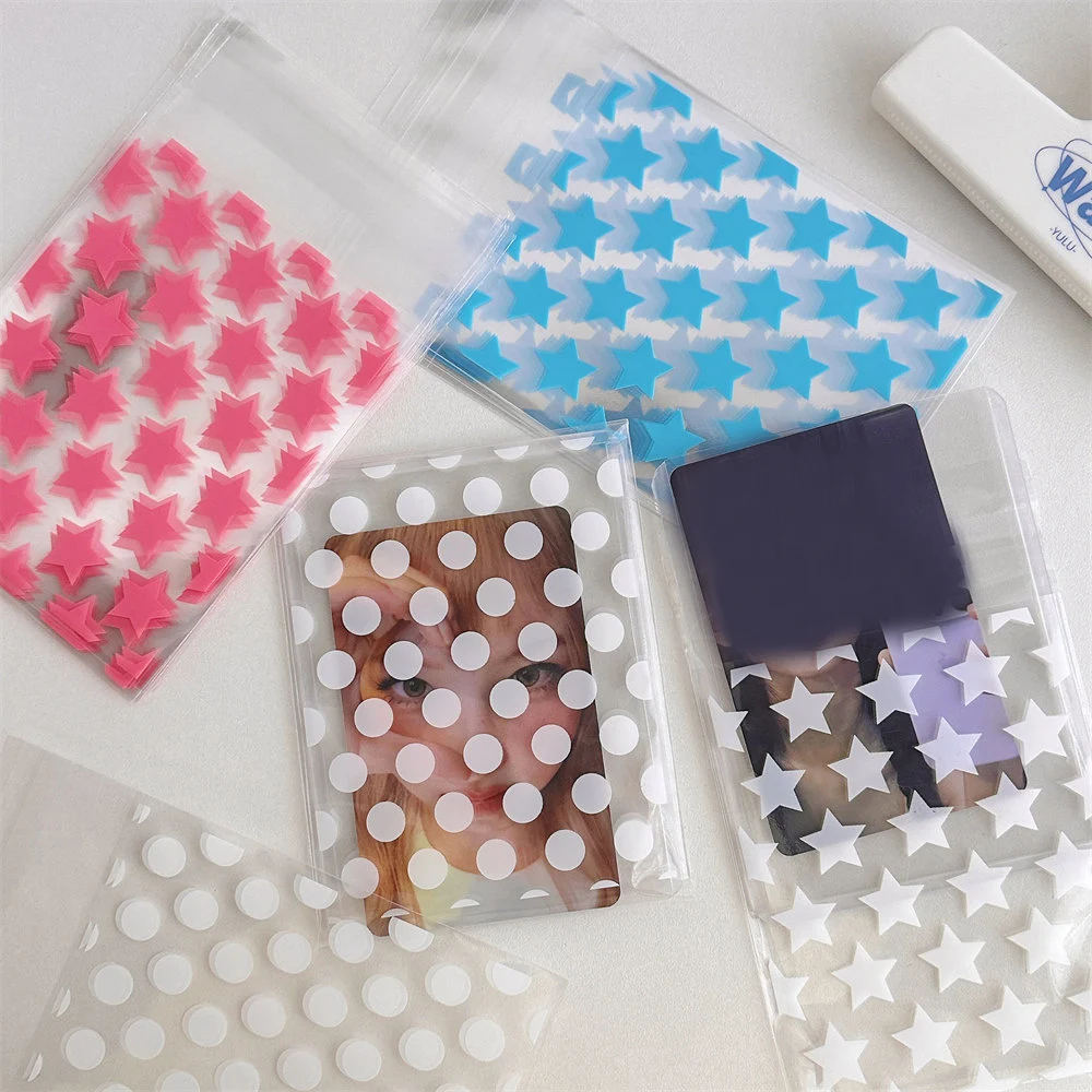 OPP 플라스틱 가방 자체 접착 투명 플라스틱 가방, 구슬 보석 보관 포장 선물 가방, 케이팝 소형 카드 홀더, 50 개