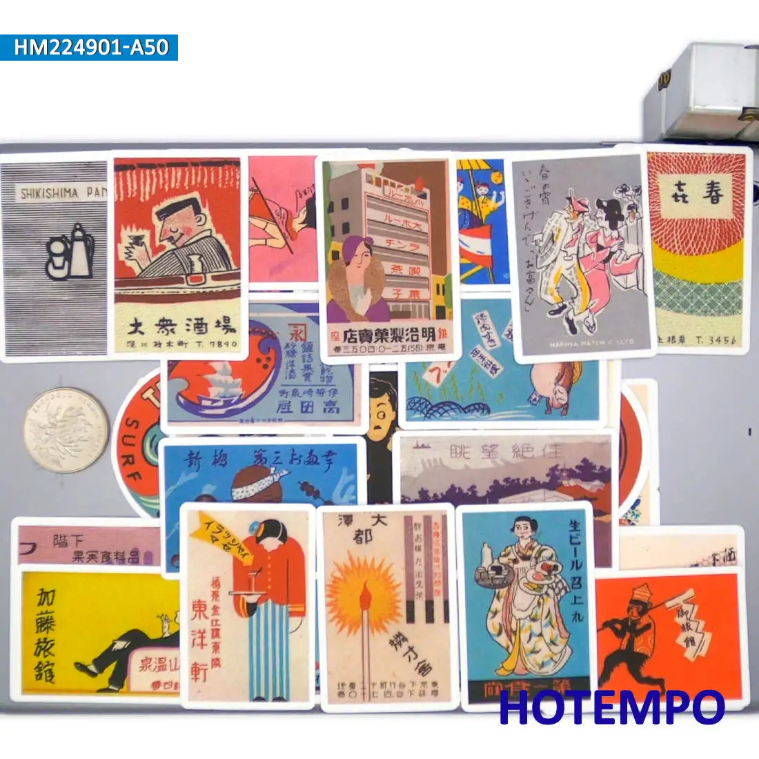 20/30/50 개, 오래된 광고 포스터 스티커, 일본식, 복고풍 여행, 재미있는 데칼, DIY 스크랩북, 수하물, 자전거 자동차, 노트북, 오토바이 기타에 적합, 전화 스티커