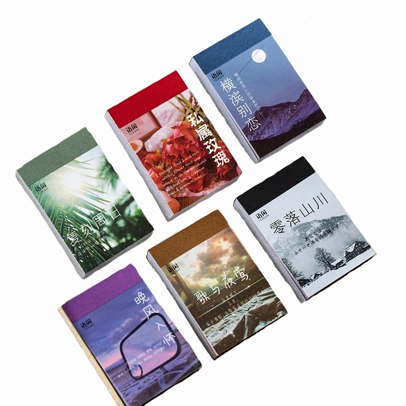 풍경 로즈 인스 장식 스티커 스크랩북 스틱 라벨 일기 앨범 문구, 그림 스티커 액세서리 50 장