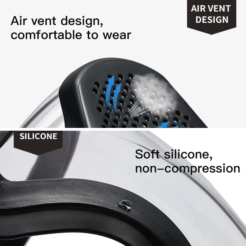 풀 페이스 쉴드 작업 보호 마스크, 투명 안전 마스크, 오일 스플래시 방지, 눈 얼굴 재사용 가능, 김서림 방지 헤드 커버 마스크