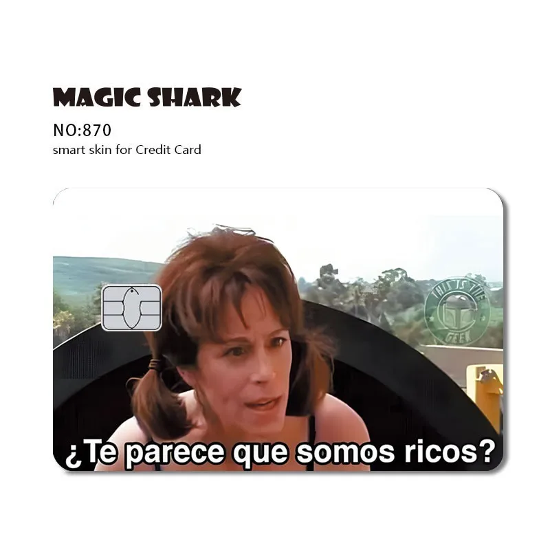 매직 샤크 애니메이션 드래곤 볼 타이탄 아미 베어 게임 PVC 스티커 필름 스킨 커버, 소형 칩 직불 신용 카드용