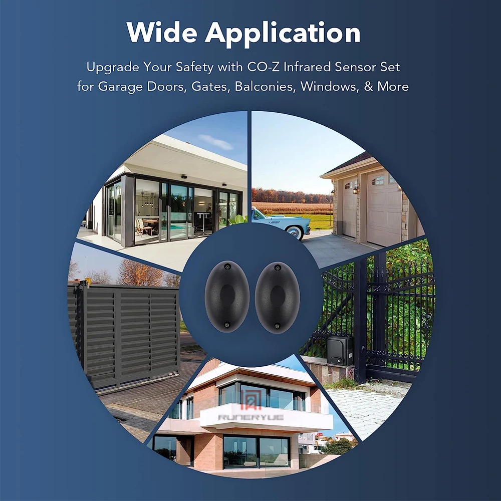 자동 게이트 안전 적외선 감지기 센서, 스윙, 슬라이딩, 차고 게이트, 릴레이 도어 안전 적외선 광전지, IP55