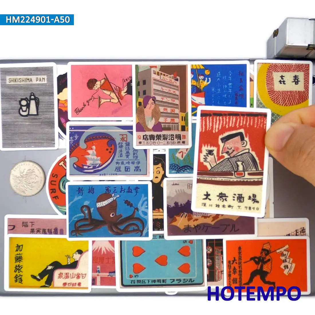 20/30/50 개, 오래된 광고 포스터 스티커, 일본식, 복고풍 여행, 재미있는 데칼, DIY 스크랩북, 수하물, 자전거 자동차, 노트북, 오토바이 기타에 적합, 전화 스티커