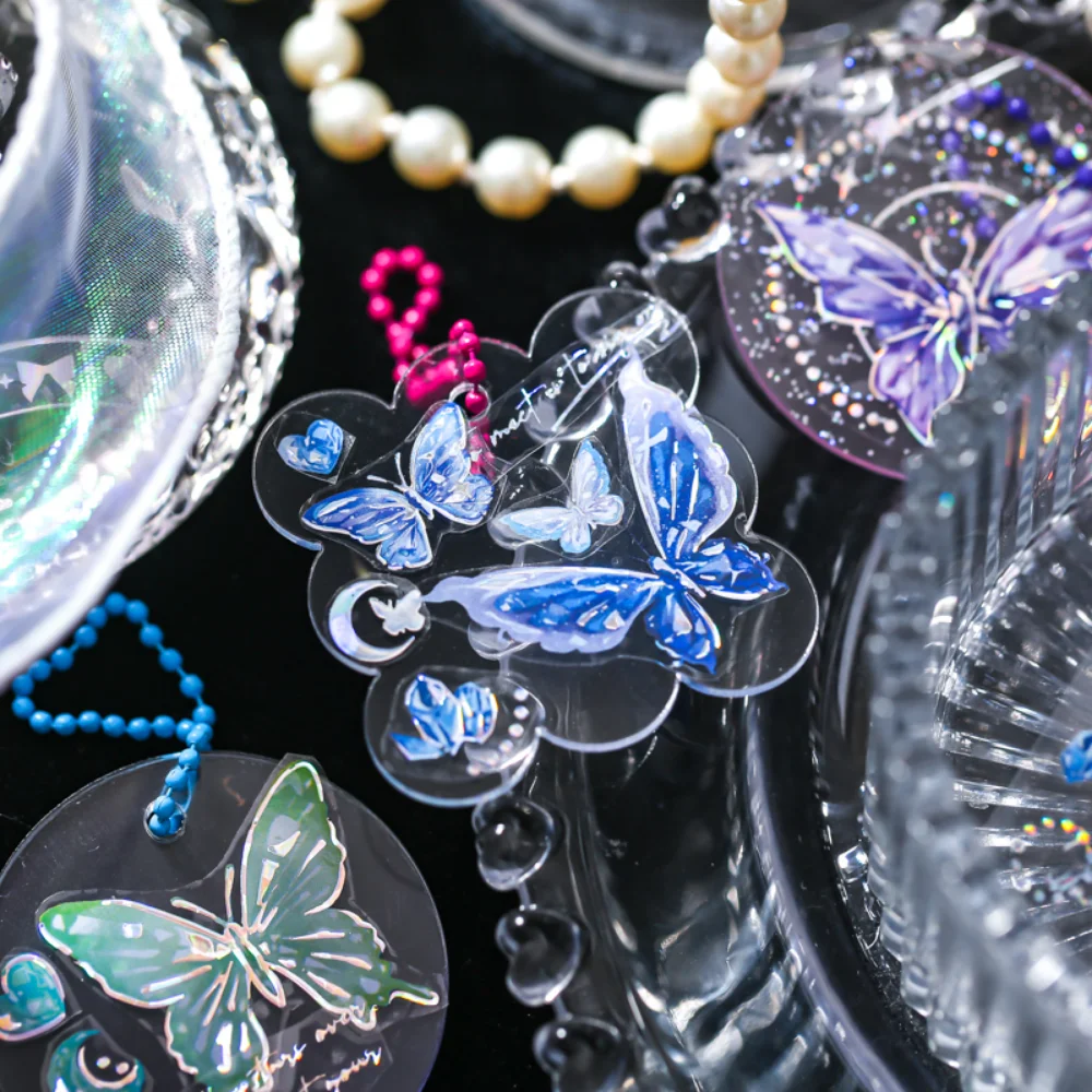 Mr.Paper 4 디자인 빈티지 나비 스티커 팩, 릴리프 골드 카드 핸드북 장식 스티커, 아트 용품 문구