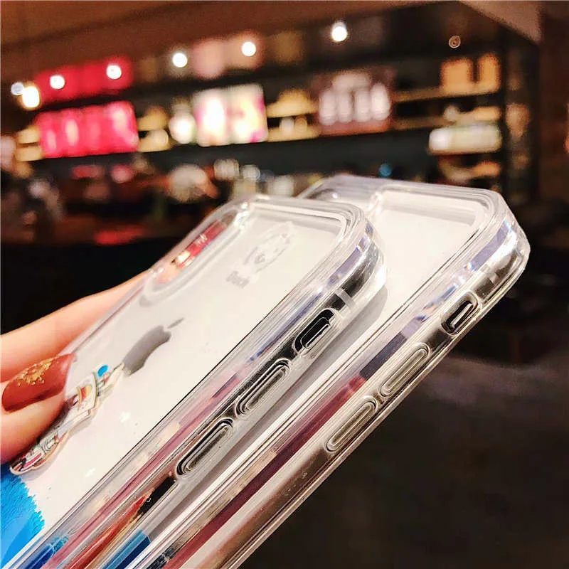 애니메이션 원피스 럭셔리 퀵샌드 액체 휴대폰 케이스, 아이폰 13 12 11 프로 맥스 미니 XR XS 맥스 8X7 SE 2020 낙하 방지 후면 커버