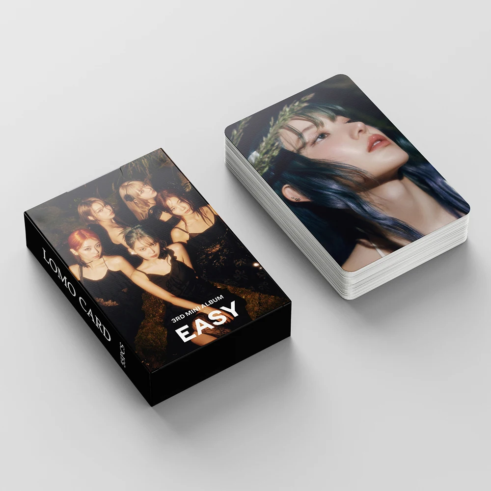 케이팝 LE SSERAFIM 안티 프레질, 신상 아블럼, 겁없는 로모 카드, 걸 그룹 포토카드, 귀여운 프린트 카드, 포스터 팬 선물, 55 개/세트