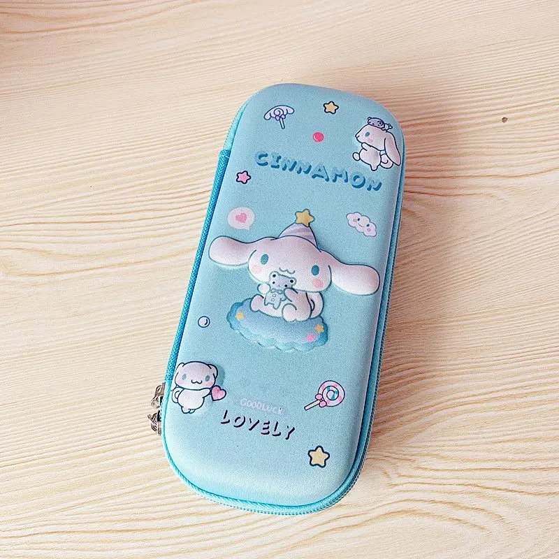 산리오 3D 입체 연필 케이스 멜로디 만화 쿠로미 어린이 낙하 방지 연필 케이스, 대용량 학용품, 휴대용 선물