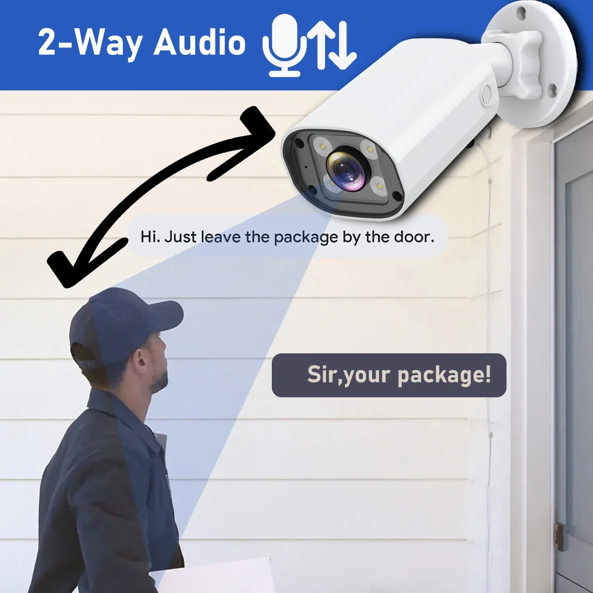 Poe 보안 카메라 시스템, 양방향 오디오, 8MP 컬러 나이트 비전, 야외 CCTV, IP NVR, H.265, P2P 세트, 스피커 시스템