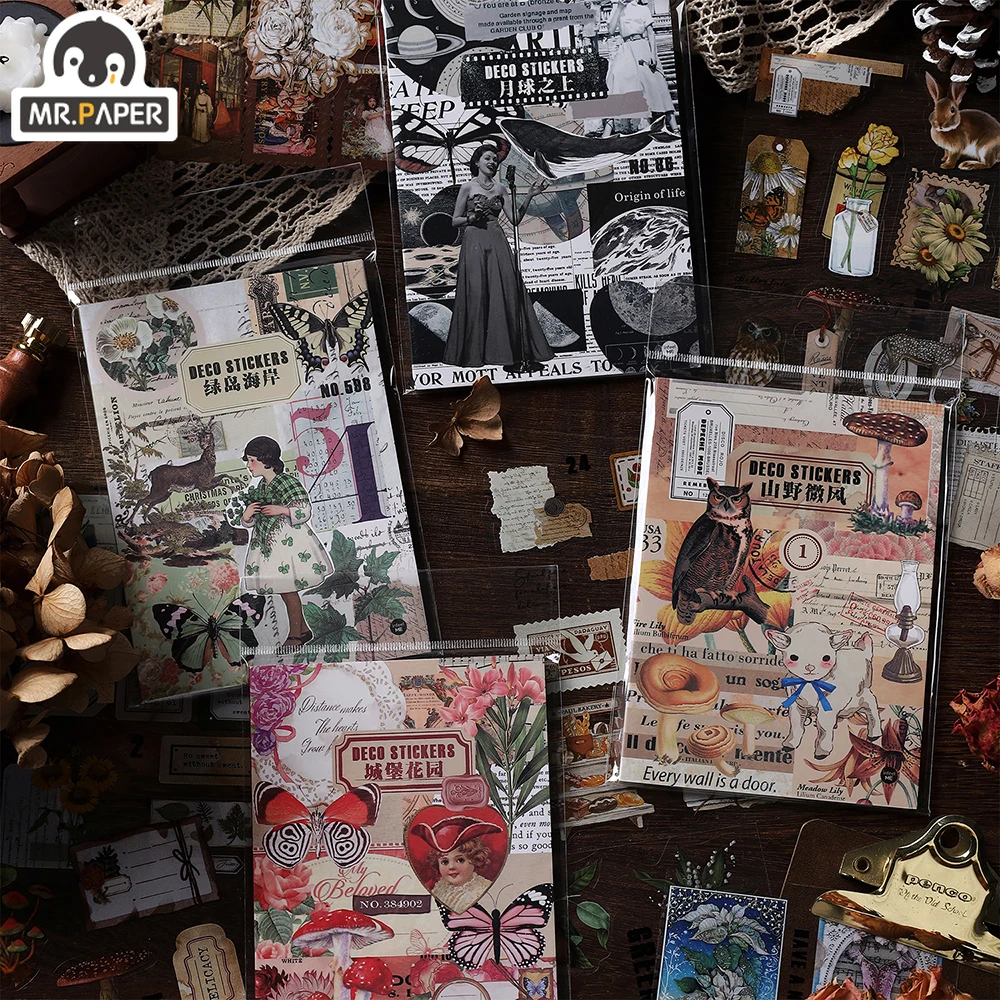 Mr.paper 4 스타일 20 개/대 레트로 공장 스티커 책 크리 에이 티브 INS 스타일 손 계정 재료 종이 장식 스티커 title=Mr.paper 4 스타일 20 개/대 레트로 공장 스티커 책 크리 에이 티브 INS 스타일 손 계정 재료 종이 장식 스티커 
