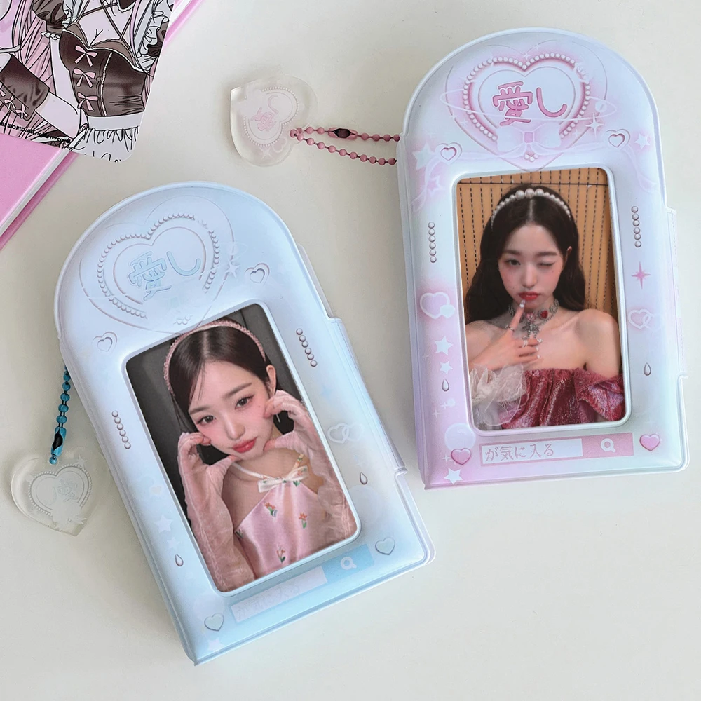 Y2k 사진 카드홀더 핑크, 블루, 3 인치 사진 앨범, 케이팝 아이돌 사진 카드홀더, 미니 인스탁스 사진 수집, 책 사진 보관 title=Y2k 사진 카드홀더 핑크, 블루, 3 인치 사진 앨범, 케이팝 아이돌 사진 카드홀더, 미니 인스탁스 사진 수집, 책 사진 보관 