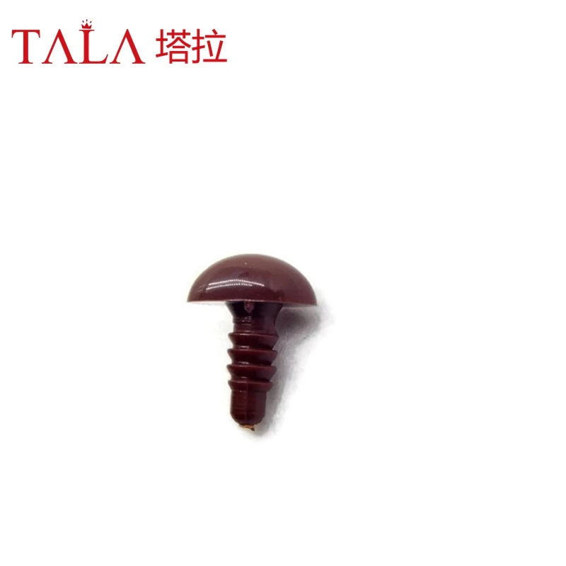 장난감용 삼각형 갈색 안전 코, 4.5mm, 6mm, 7mm, 8mm, 9mm, 10mm, 12mm, 15mm, 18mm