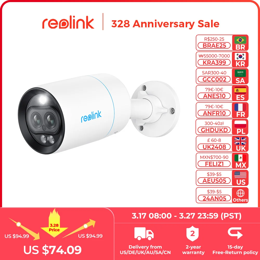 Reolink 4K 듀얼 렌즈 PoE 카메라, 스마트 듀얼 뷰 AI 감지, IP 보안 캠 시스템, 스포트라이트 방수 야외 카메라 title=Reolink 4K 듀얼 렌즈 PoE 카메라, 스마트 듀얼 뷰 AI 감지, IP 보안 캠 시스템, 스포트라이트 방수 야외 카메라 